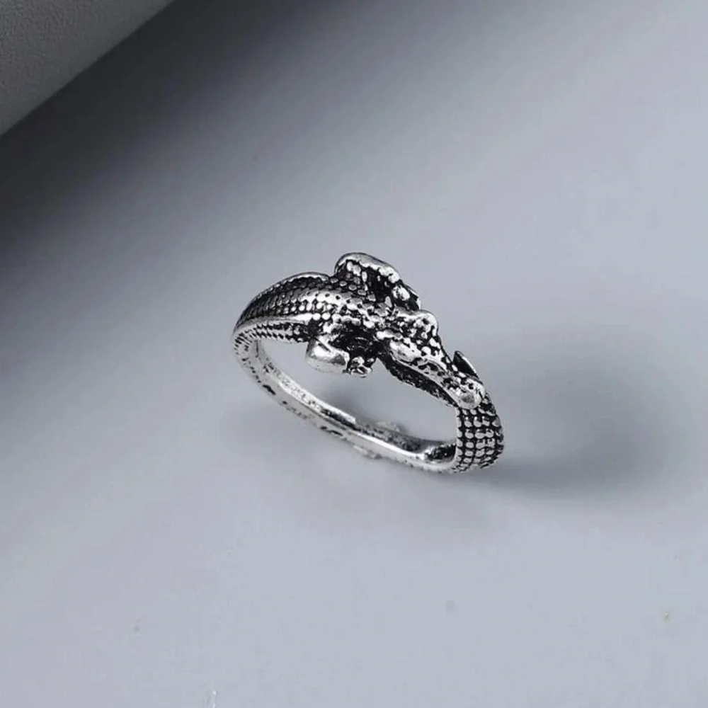 New MENS Crocodile Marine Grade Stainless Steel SAE 316L A4 Boho Ring